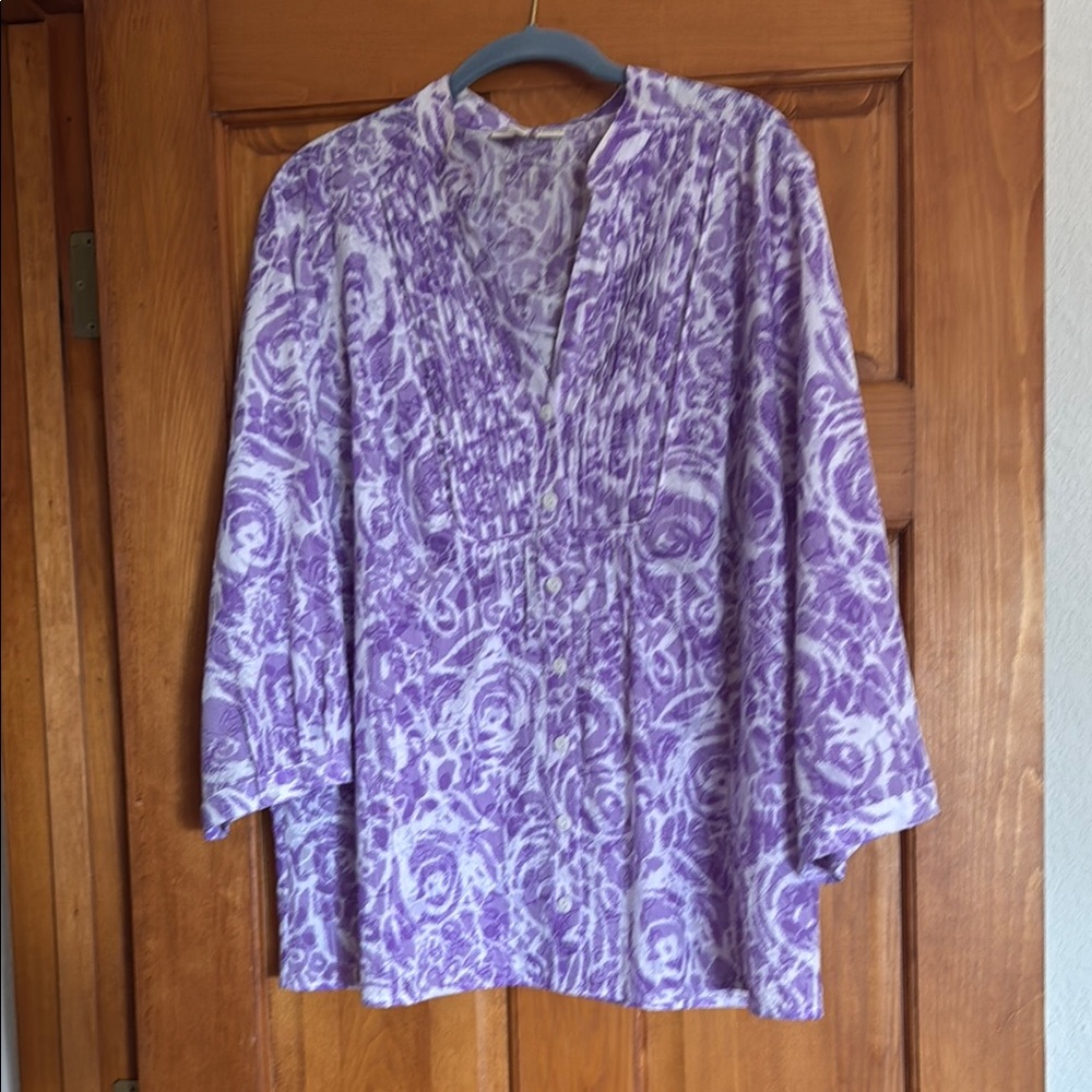 Purple Floral Women's Top 18W